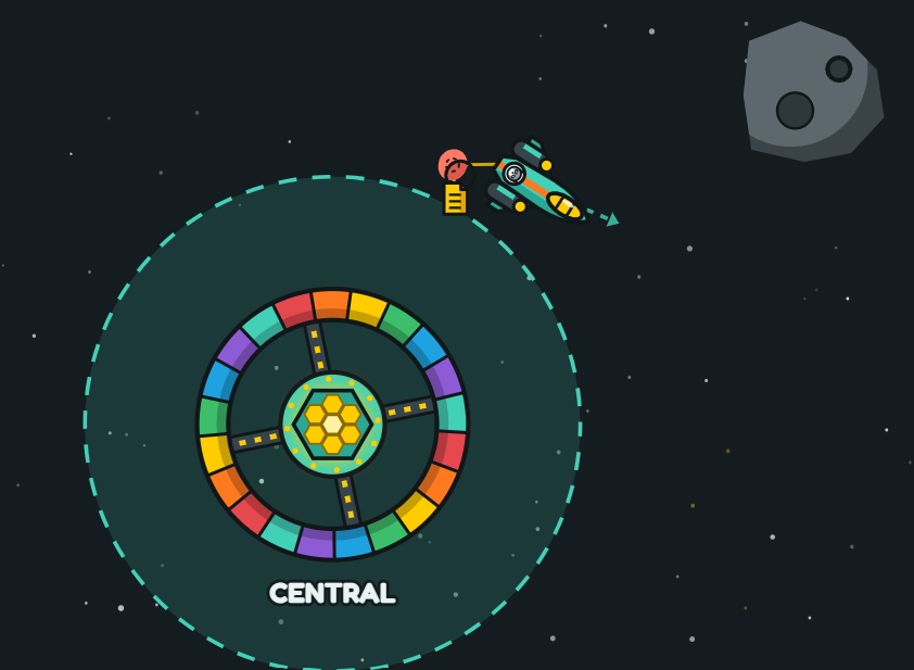 Screenshot of RACOONs in Space